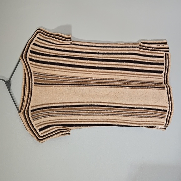 Vintage Brown Striped Sweater Top Size 40 - Picture 1 of 4